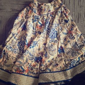 High waisted floral skirt